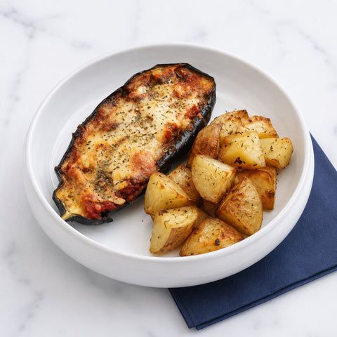 Aubergine, Tomato & Cheese Bake (v)