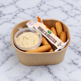 Cheese, Cracker & Hummus Snack Pot (v)