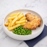 Chicken Goujon, Handcut-Chips & Greens