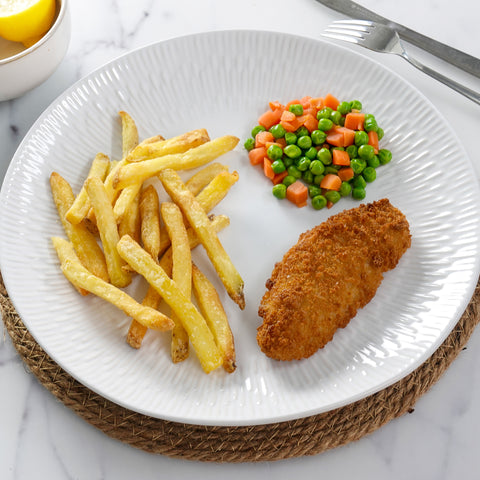 Fish & Chips, Peas & Carrots